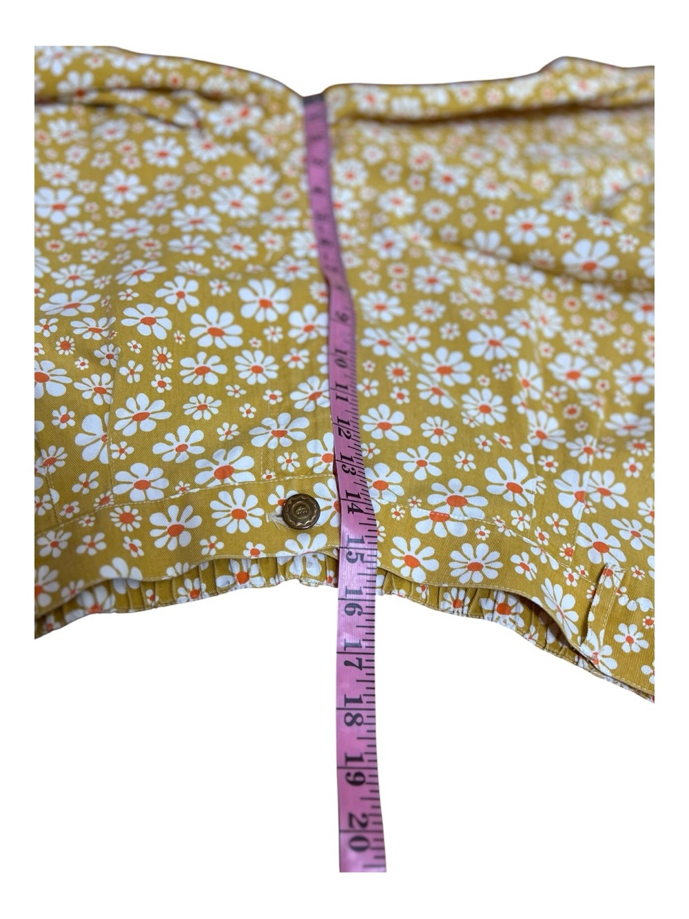 BIG BUD PRESS Lazy Daisy Yellow White Boho Festival Work Pants 100% Cotton XL - Picture 7 of 13